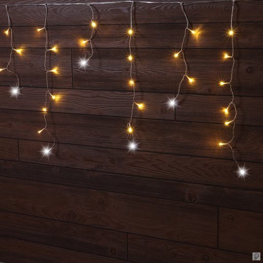 CHRIOSC10WW Karácsonyi sziporkázó jégcsapfényfüggöny,kül/beltér(X22029)230VAC, 5+10M, 250LED, 6W, 26