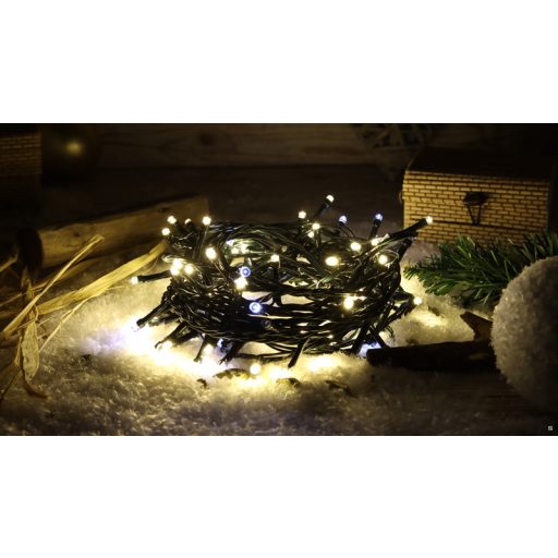 CHRSTOSC500WW Karácsonyi sziporkázó fényfüzér, kültéri/beltéri (X22010)230VAC, 5+50M, 500LED, 7,2W, 