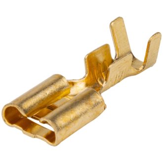   CSH6 Szigeteletlen rátolható csatlakozó hüvely, sárgaréz6,3×0,8mm, 1-2,5mm2