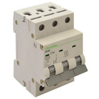   EVOZ3B16 Kismegszakító, 3 pólus, B karakterisztika16A, B, 3P, 6kA
