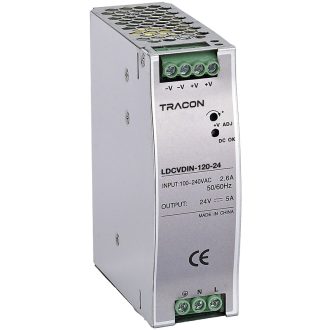   LDCVDIN-120-24 DIN sínre szerelhető tápegységszabályozható DC kimenettel 100-240VAC,2,6A/DC24V,5A/12