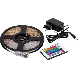   LED-SET-K-RGBW-5M LED szalag szet, kültéri220-240V, 50Hz, 83lm/W, 4,8W/m,400lm/m W=10m, 5m, RGBW, IP