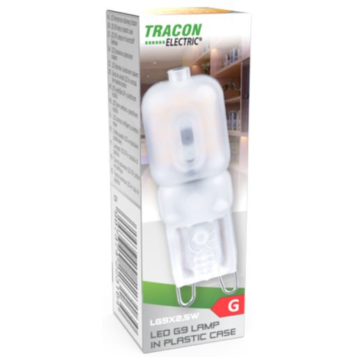 LG9X2,5NW LED fényforrás műanyag házban230 VAC, 2,5 W,4000 K,G9,180 lm, 270°, EEI=G