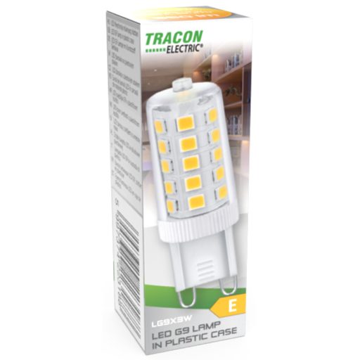 LG9X3NW LED fényforrás műanyag házban230 VAC, 3 W, 4000 K, G9, 350 lm, 270°, EEI=E