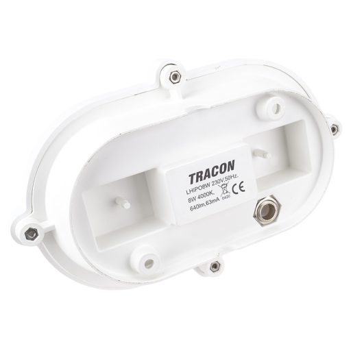 LHIPO8W Védett, műanyag házas LED hajólámpa, ovális forma230 VAC, 50 Hz, 8 W, 710 lm, 4000 K, IP65, 