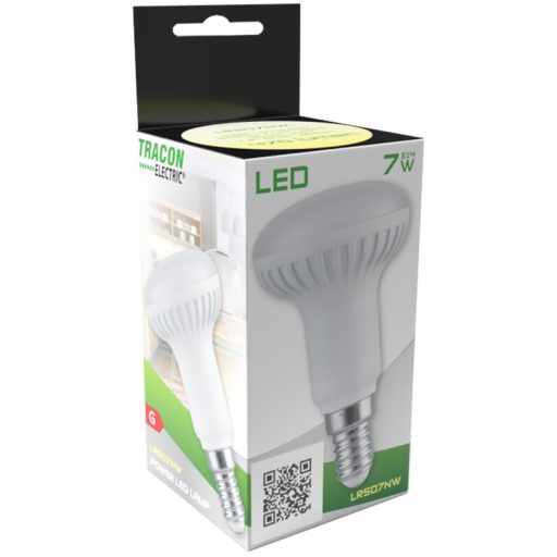LR507W LED reflektorlámpa230 V, 50 Hz, E14, 7 W, 470 lm, 2700 K, 120°, EEI=G