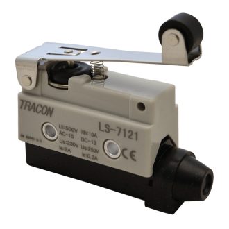   LS7121 Helyzetkapcsoló, rugószáras-görgős1xCO, 2A/230V AC-15, 0,3A/250V DC-13, 65mm, IP40