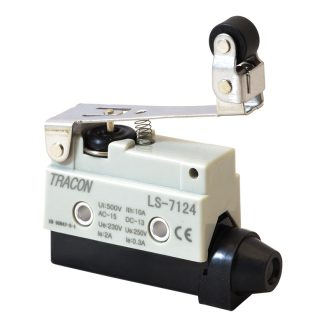   LS7124 Helyzetkapcsoló, rugószáras-csuklógörgő1xCO,2A/230V AC-15, 0,3A/250V DC-13, 65mm, IP40
