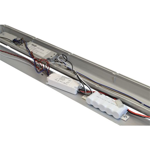 LV1548E Védett LED ipari lámpatest vészvilágító funkcióval230 V, 50 Hz, 48 W/4W, 4000 K, 4000/350 lm