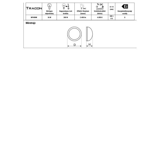 MF40NW Csillagos égbolt effektes beltéri LED mennyezeti lámpa230 VAC, 50 Hz, 36 W, 2400 lm, 4000 K, 