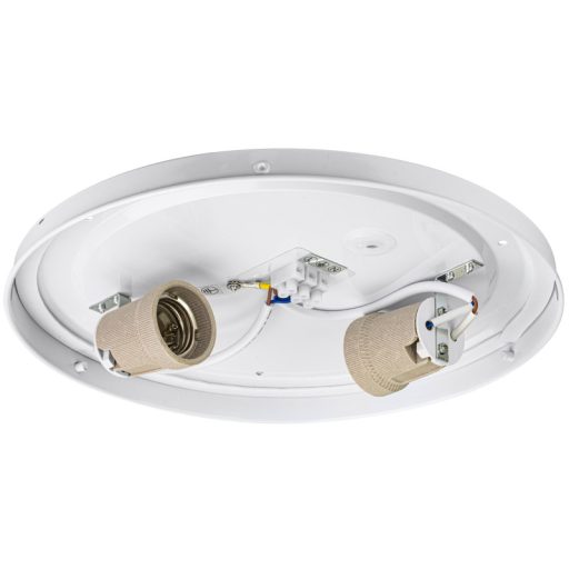 MFIP2E27 Védett kerek falilámpa, opál bura, fehér230V, 50Hz, max. 2x35W, E27, IP44, D=290mm