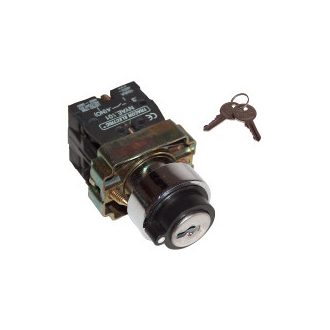   NYBG21KK Kulcsos kapcsoló, fémalapra szerelt, bal KI, kétállású1×NO, 3A/230V AC, IP42