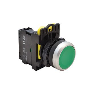 NYG3-G Egyszerű nyomógomb, zöld1×NO, 5A/230V AC-15, IP65