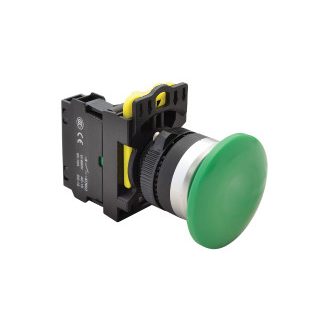   NYG3-MG Gombafejű nyomógomb, zöld1×NO, 5A/230V AC-15, 40mm, IP65