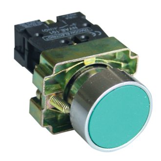   NYGBA31Z Egyszerű nyomógomb, fémalapra szerelt, zöld1×NO, 3A/240V AC, IP42