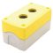 NYGD-2YE Összeállított tokozat nyomógombokhoz, sárga, 2-esd=22,5, IP65, 2×PG-13,5