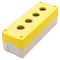 NYGD-4YE Összeállított tokozat nyomógombokhoz, sárga, 4-esd=22,5, IP65, 2×PG-13,5