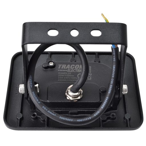 RSMDL20 SMD fényvető, fekete220-240V AC, 20W, 4000K, IP65, 1600lm, EEI=G