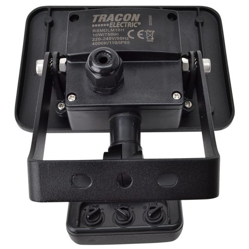 RSMDLM10H SMD fényvető mozgásérzékelővel, fekete220-240V,10W,4000K,IP65, 800lm,120°, 10s-7min, 3-10m