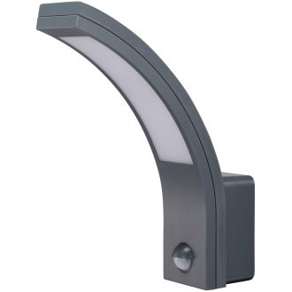   SLIA10W Mozgásérzékelős fali lámpatest, ívelt forma, antracit230VAC, 10W, 140°, 2-9m, 10s-5m, 4500K 