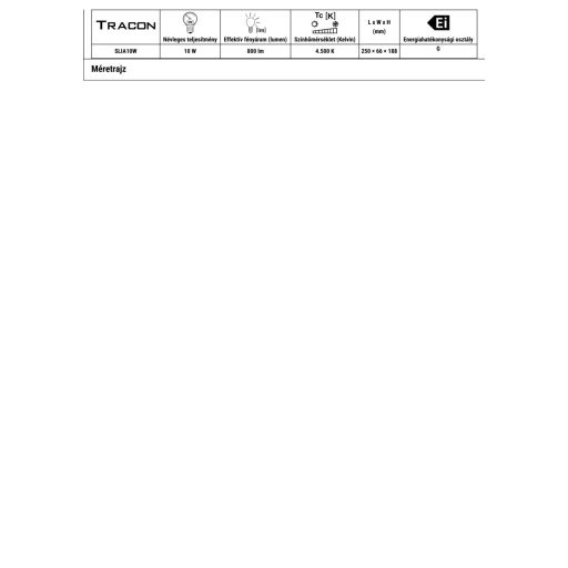 SLIA10W Mozgásérzékelős fali lámpatest, ívelt forma, antracit230VAC, 10W, 140°, 2-9m, 10s-5m, 4500K 
