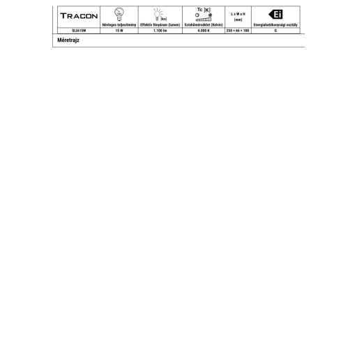 SLIA15W Mozgásérzékelős fali lámpatest, ívelt forma, antracit230VAC, 15W, 140°, 2-9m, 10s-5m, 4500K 
