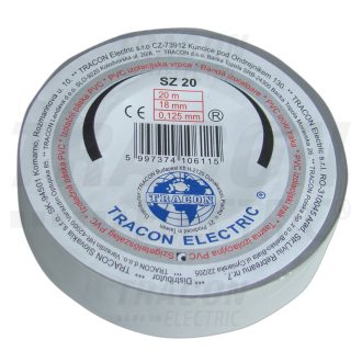Szigetelőszalag, szürke20m×18mm, PVC, 0-90°C, 40kV/mm