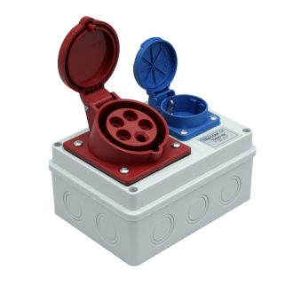   TDB06-0M Csatlakozó doboz, védelem nélkülOut:1×SCHUKO+1×16A(3P+N+E)