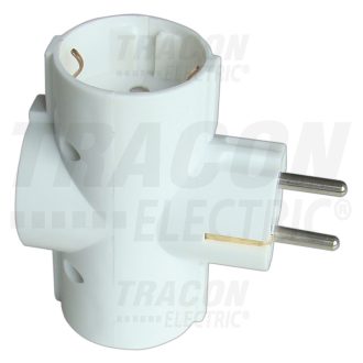   TDUGO9 Többférőhelyes átalakító csatlakozó, 90°, fehér3×SCHUKO, max.16A, 250V