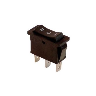   TES-12 Készülékkapcsoló, háromállású, fekete (I-0-II felirat)16(6)A, 250V AC