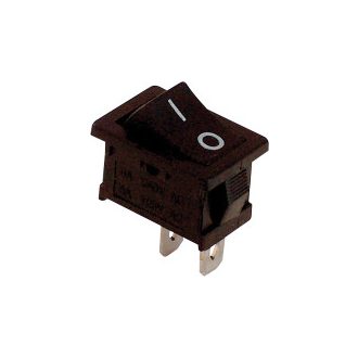   TES-34 Készülékkapcsoló, BE-KI, fekete (0-I felirat)16(6)A, 250V AC