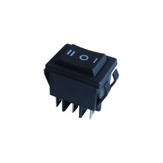   TES-52-2 Készülékkapcsoló, váltó, fekete, nyomókapcs., I-0-II felirat16(6)A, 250V AC