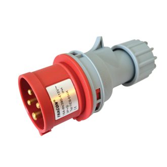  Ipari csatlakozó dugó, külső tömítőszelencével16A, 400V, 3P+E, 6h, IP44