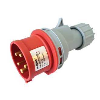   Ipari csatlakozó dugó, külső tömítőszelencével16A, 400V, 3P+N+E, 6h, IP44
