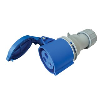   Ipari csatlakozóaljzat, külső tömítőszelencével32A, 230V, 2P+E, 6h, IP44