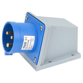   Felületre szerelhető ipari csatlakozó dugó32A, 250V, 2P+E, 6h, IP44