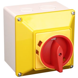   TSS-40/3TS Tokozott biztonsági lakatolható szakaszoló kapcsoló, sárga400V, 50Hz, 40A, 3P, 11kW, 64×6