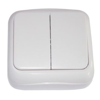   TTK-05 Falon kívüli 2-áramkörös kapcsoló (tapétakapcsoló)10AX/250VAC, IP20 (2×101)