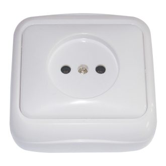   TTK-13 Falon kívüli csatl.aljzat, védőérintkező nélkül (tapétak.)16A/250VAC, IP20