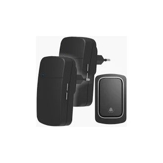   WBKK02-1A2VB Kinetikus vezeték nélküéi csengő 1adó+2vevő fekete