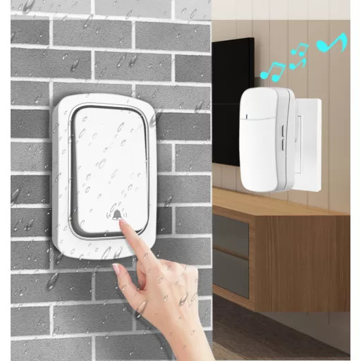 WBKK02-1A2VW Kinetikus vezeték nélküéi csengő 1adó+2vevő fehér