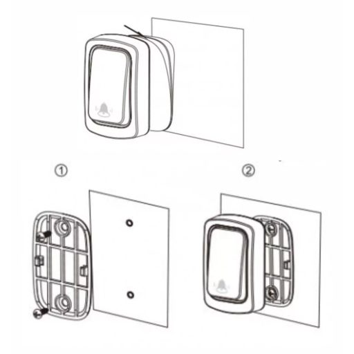 WBKK02-1A2VW Kinetikus vezeték nélküéi csengő 1adó+2vevő fehér